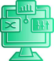 Analysis Gradient Slip Icon vector