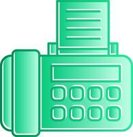 Fax Gradient Slip Icon vector