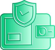 Wallet Gradient Slip Icon vector