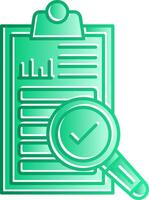 Auditing Gradient Slip Icon vector