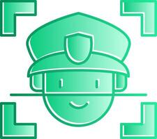 Face Recognition Gradient Slip Icon vector