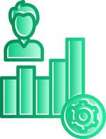Productivity Gradient Slip Icon vector
