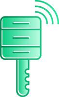 Smart Key Gradient Slip Icon vector
