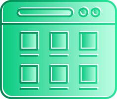 Web Page Gradient Slip Icon vector