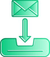 Inbox Gradient Slip Icon vector