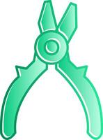Pliers Gradient Slip Icon vector