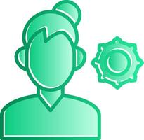 Support Gradient Slip Icon vector