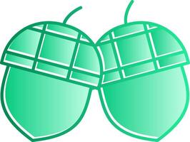 Acorn Gradient Slip Icon vector