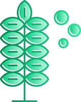 Pollen Allergy Gradient Slip Icon vector