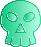 Skull Gradient Slip Icon vector
