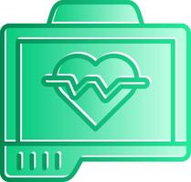Pulse Oximeter Gradient Slip Icon vector