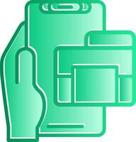 Folder Gradient Slip Icon vector