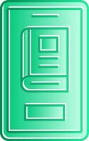 Reading App Gradient Slip Icon vector
