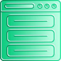 Web Menu Gradient Slip Icon vector