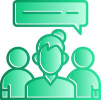 Mentor Gradient Slip Icon vector