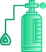Oxygen Tank Gradient Slip Icon vector