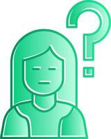 Confusion Gradient Slip Icon vector
