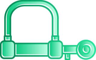 Wire Lock Gradient Slip Icon vector