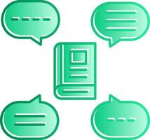Discussion Group Gradient Slip Icon vector