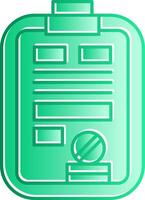 Schedule Gradient Slip Icon vector