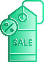 Sale Gradient Slip Icon vector