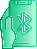 Bluetooth Gradient Slip Icon vector