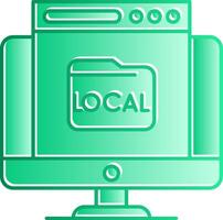 Local Gradient Slip Icon vector