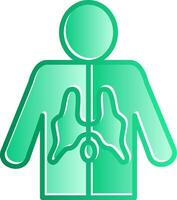 Spinal Cord Gradient Slip Icon vector