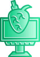 Echocardiography Gradient Slip Icon vector