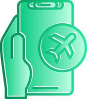 Airplane Mode Gradient Slip Icon vector