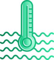 Thermometer Gradient Slip Icon vector
