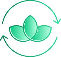 Zero Waste Gradient Slip Icon vector