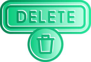Delete Gradient Slip Icon vector