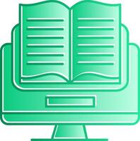 E Learning Gradient Slip Icon vector