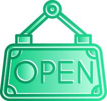Open Gradient Slip Icon vector