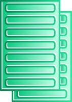 Daily Ledger Gradient Slip Icon vector