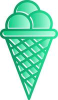 Ice Cream Gradient Slip Icon vector