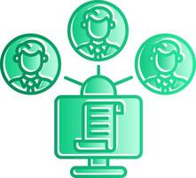 Files Exchange Gradient Slip Icon vector
