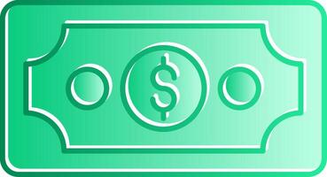 Money Gradient Slip Icon vector
