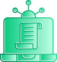 Data Distribution Gradient Slip Icon vector