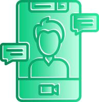 Conference Gradient Slip Icon vector