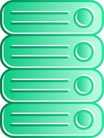 Server Gradient Slip Icon vector
