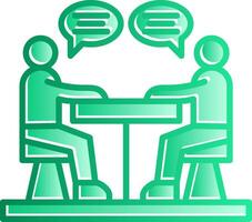 Discussion Gradient Slip Icon vector