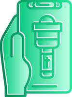 Flashlight Gradient Slip Icon vector