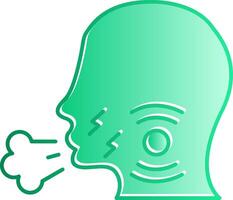 Cough Gradient Slip Icon vector