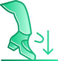 Ball Dig Gradient Slip Icon vector