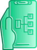 Structure Gradient Slip Icon vector