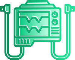 Defribillator Gradient Slip Icon vector