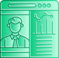 OnGradient Slip Web Presentation Gradient Slip Icon vector