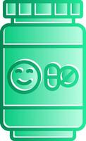 Antidepressant Gradient Slip Icon vector